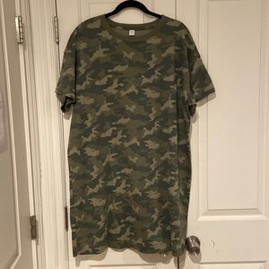 Old Navy Camouflage T-Shirt Dress